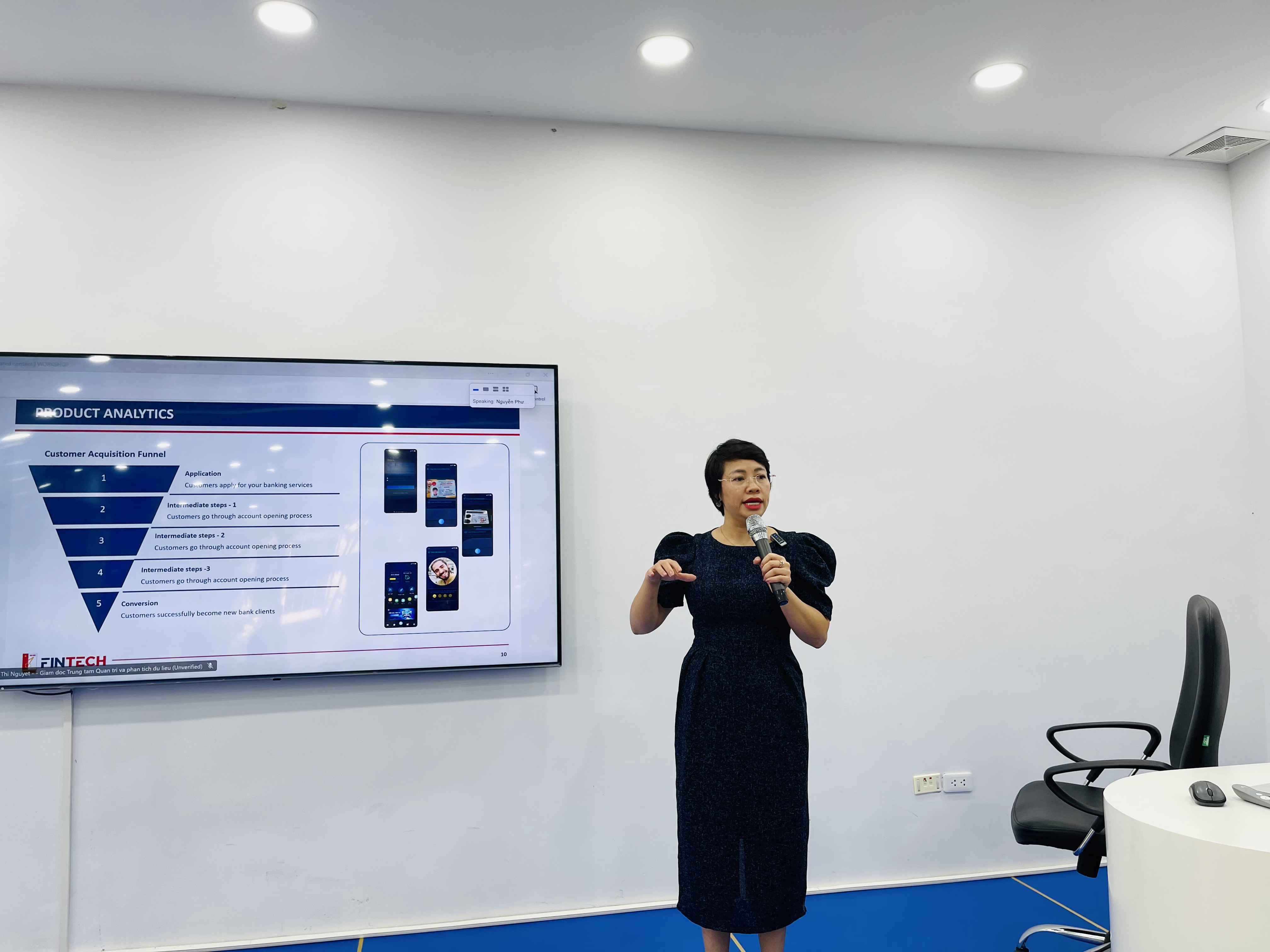 Dr. Pham Thi Nguyet Nga sharing insights on data analytics in banking
